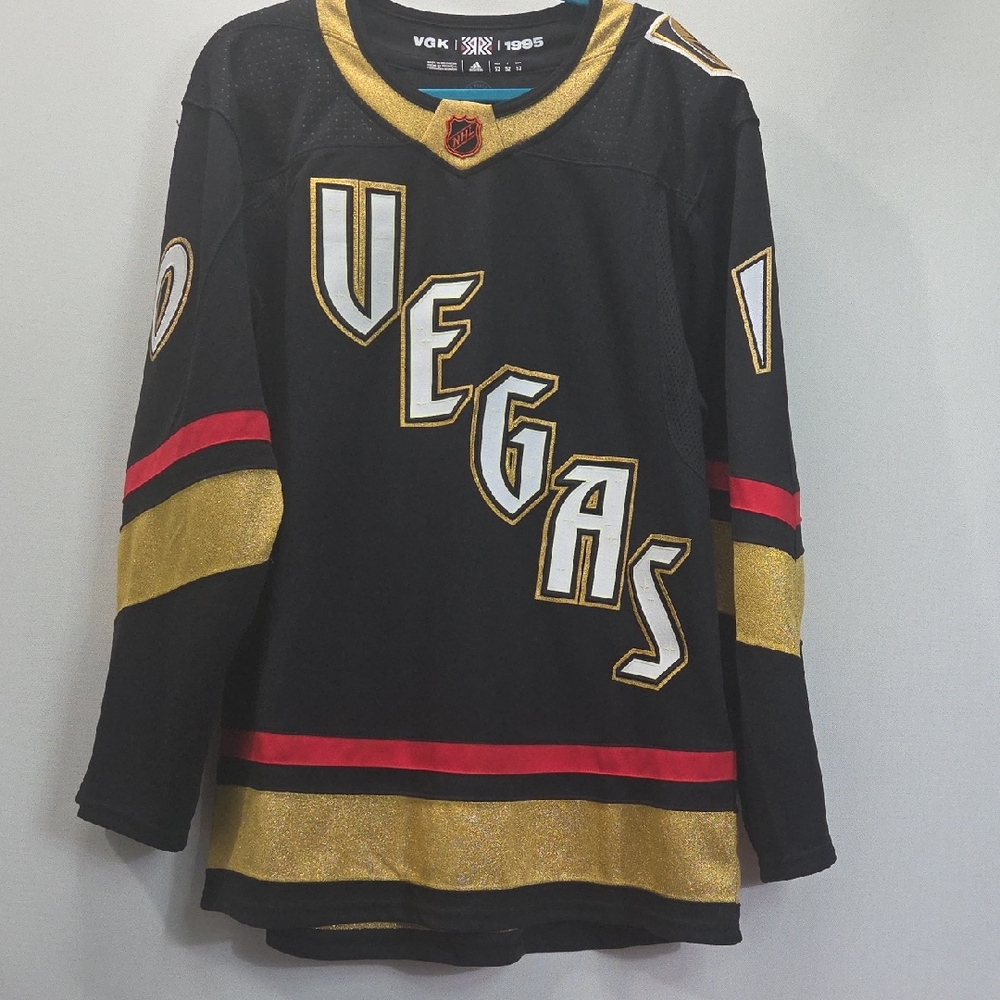 Adidas Vegas  Mens GOLDEN KNIGHTS   Jersey - Black, Gold, and Red